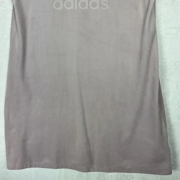 Adidas Light Purple Velour Trefoil Short Sleeve Logo Tee Dress